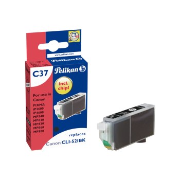 Pelikan C37 - Schwarz - kompatibel - Tintenpatrone (Alternative zu: Canon CLI-521BK)