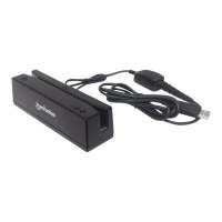 Manhattan USB-A Magnetic Strip Card Reader, Triple Track Reader, Keyboard Wedge Decoder, Cable 1.5m, Black, Three Year Warranty, Box