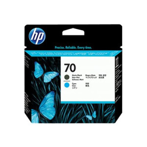 HP 70 - Cyan, matte black - printhead