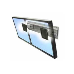 Ergotron Neo-Flex - Befestigungskit (2 Drehgelenke, 2 Rack-Montagehalterungen, Wandschiene 26") - schmal - für 2 LCD-Displays - Grau, Schwarz - Bildschirmgröße: bis zu 61 cm (bis zu 24 Zoll)