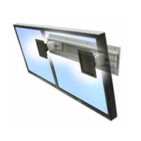 Ergotron Neo-Flex - Befestigungskit (2 Drehgelenke, 2 Rack-Montagehalterungen, Wandschiene 26") - schmal - für 2 LCD-Displays - Grau, Schwarz - Bildschirmgröße: bis zu 61 cm (bis zu 24 Zoll)