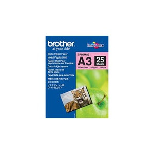 Brother BP60MA3 Inkjet Paper - Stampa inkjet - A3 (297x420 mm) - Opaco - 25 fogli - Bianco - 145 g/m²