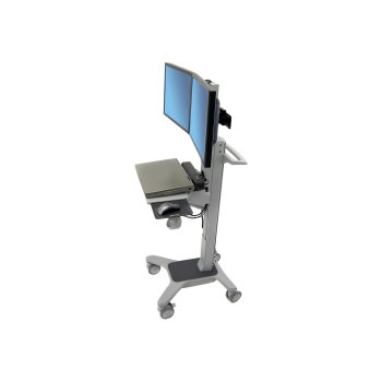 Ergotron Neo-Flex WideView WorkSpace - Wagen - Patentierte Constant Force Technologie - für 2 LCD-Displays / PC-Ausrüstung - dual - Aluminium, pulverbeschichteter Stahl, hochwertiger Kunststoff - Zweistufiges Grau - Bildschirmgröße: bis zu 55,9 cm (bis zu