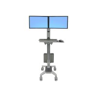 Ergotron Neo-Flex WideView WorkSpace - Wagen - Patentierte Constant Force Technologie - für 2 LCD-Displays / PC-Ausrüstung - dual - Aluminium, pulverbeschichteter Stahl, hochwertiger Kunststoff - Zweistufiges Grau - Bildschirmgröße: bis zu 55,9 cm (bis zu