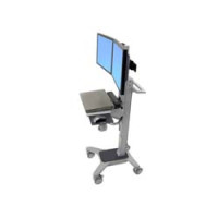 Ergotron Neo-Flex WideView WorkSpace - Wagen - Patentierte Constant Force Technologie - für 2 LCD-Displays / PC-Ausrüstung - dual - Aluminium, pulverbeschichteter Stahl, hochwertiger Kunststoff - Zweistufiges Grau - Bildschirmgröße: bis zu 55,9 cm (bis zu