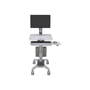 Ergotron WorkFit-C Single LD Sit-Stand Workstation - Wagen - für LCD-Display / PC-Ausrüstung - Grau - Bildschirmgröße: bis zu 76,2 cm (bis zu 30 Zoll)