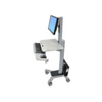 Ergotron WorkFit-C Single LD Sit-Stand Workstation - Wagen - für LCD-Display / PC-Ausrüstung - Grau - Bildschirmgröße: bis zu 76,2 cm (bis zu 30 Zoll)