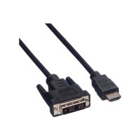 VALUE DVI (18+1)/HDMI 2m - 2 m - HDMI - DVI-D - Nero - Maschio/Maschio