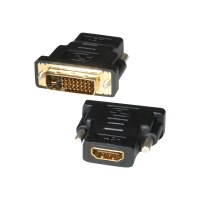 ROLINE DVI-HDMI Adapter - DVI-D - HDMI - Nero