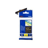 Brother Nastro per etichettatura 12mm - Oro su nero - TZe - Trasferimento termico - Brother - PT-1280HK - PT-1280SN - PT-1280KT - PT-D200HK - PT-1100SN - PT-1100KT - PT-2100VP - PT-2730 - PT-7600,... - 1,2 cm