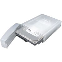 ICY BOX IB-AC602a HDD Schutzbox fuer 8,9cm 3,5Zoll HDDs stapelbar gepolstert Kunststoff transparent