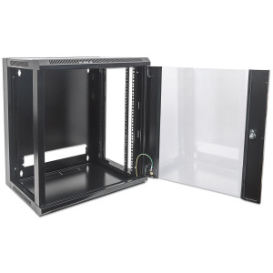 Intellinet Network Cabinet - Wall Mount (Standard), 15U, 450mm Deep, Black, Flatpack, Max 60kg, 19", Three Year Warranty