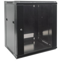 Intellinet Network Cabinet - Wall Mount (Standard), 15U, 450mm Deep, Black, Flatpack, Max 60kg, 19", Three Year Warranty