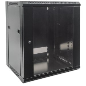 Intellinet Network Cabinet - Wall Mount (Standard), 15U, 600mm Deep, Black, Flatpack, Max 60kg, 19", Three Year Warranty