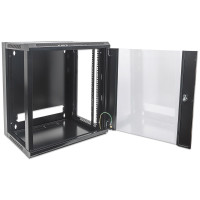 Intellinet Network Cabinet - Wall Mount (Standard), 15U, 600mm Deep, Black, Flatpack, Max 60kg, 19", Three Year Warranty