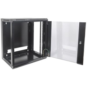 Intellinet Network Cabinet - Wall Mount (Standard), 12U, 600mm Deep, Black, Flatpack, Max 60kg, 19", Three Year Warranty