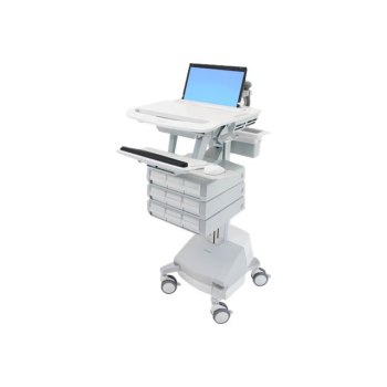 Ergotron StyleView - Carrello multimediale - Alluminio - Grigio - Bianco - Alluminio - Plastica - Zinco acciaio - Computer portatile - 9,1 kg - 43,9 cm (17.3")