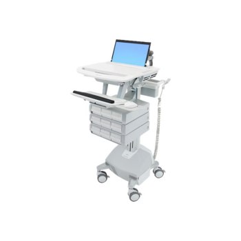 Ergotron StyleView - Carrello multimediale - Alluminio - Grigio - Bianco - Alluminio - Plastica - Zinco acciaio - Computer portatile - 9,1 kg - 43,9 cm (17.3")