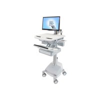 Ergotron StyleView - Carrello multimediale - Alluminio - Grigio - Bianco - Alluminio - Plastica - Zinco acciaio - Pannello piatto - 16,8 kg - 61 cm (24")