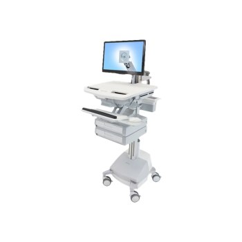 Ergotron StyleView - Carrello multimediale - Alluminio - Grigio - Bianco - Alluminio - Plastica - Zinco acciaio - Pannello piatto - 17,7 kg - 61 cm (24")