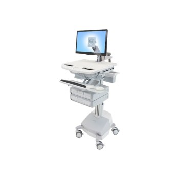 Ergotron StyleView - Carrello multimediale - Alluminio - Grigio - Bianco - Alluminio - Plastica - Zinco acciaio - Pannello piatto - 17,3 kg - 61 cm (24")