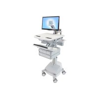 Ergotron StyleView - Carrello multimediale - Alluminio - Grigio - Bianco - Alluminio - Plastica - Zinco acciaio - Pannello piatto - 17,3 kg - 61 cm (24")