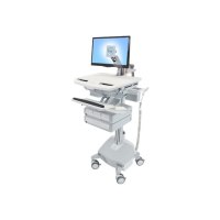 Ergotron StyleView - Carrello multimediale - Alluminio - Grigio - Bianco - Alluminio - Plastica - Zinco acciaio - Pannello piatto - 15,9 kg - 61 cm (24")