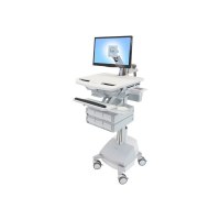 Ergotron StyleView - Carrello multimediale - Alluminio - Grigio - Bianco - Alluminio - Plastica - Zinco acciaio - Pannello piatto - 16,8 kg - 61 cm (24")