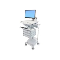 Ergotron StyleView - Carrello multimediale - Alluminio - Grigio - Bianco - Alluminio - Plastica - Zinco acciaio - Pannello piatto - 16,8 kg - 61 cm (24")