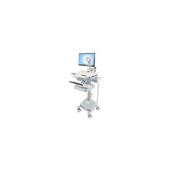 Ergotron StyleView - Carrello multimediale - Alluminio - Grigio - Bianco - Alluminio - Plastica - Zinco acciaio - Pannello piatto - 15 kg - 55,9 cm (22")