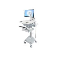 Ergotron StyleView - Carrello multimediale - Alluminio - Grigio - Bianco - Alluminio - Plastica - Zinco acciaio - Pannello piatto - 15 kg - 55,9 cm (22")