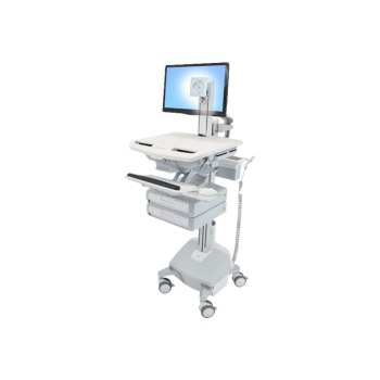 Ergotron StyleView - Carrello multimediale - Alluminio - Grigio - Bianco - Alluminio - Plastica - Zinco acciaio - Pannello piatto - 15,9 kg - 61 cm (24")