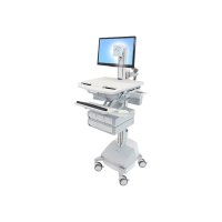 Ergotron StyleView - Carrello multimediale - Alluminio - Grigio - Bianco - Alluminio - Plastica - Zinco acciaio - Pannello piatto - 17,3 kg - 61 cm (24")