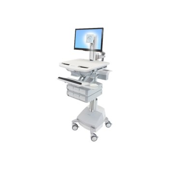 Ergotron StyleView - Carrello multimediale - Alluminio - Grigio - Bianco - Alluminio - Plastica - Zinco acciaio - Pannello piatto - 16,8 kg - 61 cm (24")