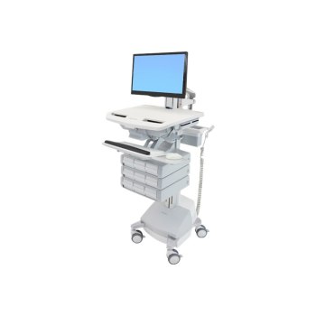 Ergotron StyleView - Carrello multimediale - Alluminio - Grigio - Bianco - Alluminio - Plastica - Zinco acciaio - Pannello piatto - 16,8 kg - 61 cm (24")