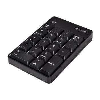 SANDBERG Wireless Numeric Keypad 2 - RF Wireless - Notebook/PC - 3 milioni di caratteri - 2.4 GHz - 10 m - Nero