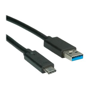 ROLINE USB 3.1 Cable - A-C - M/M 0.5 m - 0,5 m - USB A - USB C - USB 3.2 Gen 1 (3.1 Gen 1) - 5000 Mbit/s - Nero