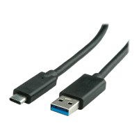 ROLINE USB 3.1 Cable - A-C - M/M 0.5 m - 0,5 m - USB A - USB C - USB 3.2 Gen 1 (3.1 Gen 1) - 5000 Mbit/s - Nero