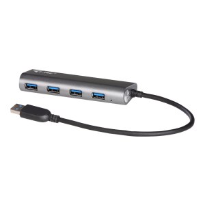 i-tec Metal U3HUB448 - USB 3.2 Gen 1 (3.1 Gen 1) Type-A - USB 3.2 Gen 1 (3.1 Gen 1) Type-A - 5000 Mbit/s - Grigio - Metallo - 0,28 m