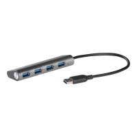 i-tec Metal U3HUB448 - USB 3.2 Gen 1 (3.1 Gen 1) Type-A - USB 3.2 Gen 1 (3.1 Gen 1) Type-A - 5000 Mbit/s - Grigio - Metallo - 0,28 m