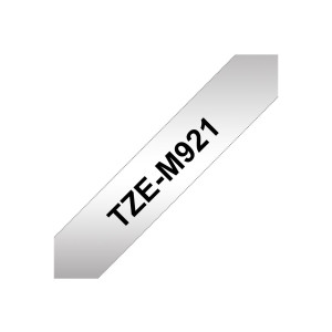 Brother TZe-M921 - Schwarz auf Silber (matt) - Rolle (0,9...