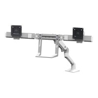 Ergotron HX Desk Dual Monitor Arm - Befestigungskit (Griff, Gelenkarm, Spannbefestigung für Tisch, Tischplattenbohrung, 2 Drehgelenke, Befestigungsteile, Scharnier, Verlängerungsteil)