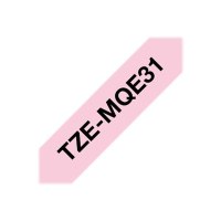 Brother TZe-MQE31 - Black on pastel pink