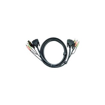 ATEN 2L-7D02UD - Video- / USB- / Audio-Kabel - USB, mini-phone stereo 3.5 mm, DVI-D (M)