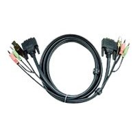 ATEN 2L-7D02UD - Video- / USB- / Audio-Kabel - USB, mini-phone stereo 3.5 mm, DVI-D (M)