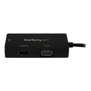 StarTech.com Adattatore Mini DisplayPort da viaggio VGA/DVI/HDMI - Convertitore mDP 3 in 1 - 0,15 m - Mini DisplayPort - DVI-D + VGA (D-Sub) + HDMI - Maschio - Femmina - Dritto