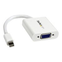 StarTech.com Mini DisplayPort to VGA Adapter - White - 1080p - Thunderbolt to VGA Monitor Adapter - Mini DP to VGA Converter (MDP2VGAW)