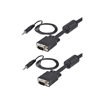 StarTech.com 5 m Monitor VGA Koaxial Videokabel mit Audio für hohe Auflösung - HD15 Stecker/Stecker - VGA-Kabel - HD-15 (VGA)