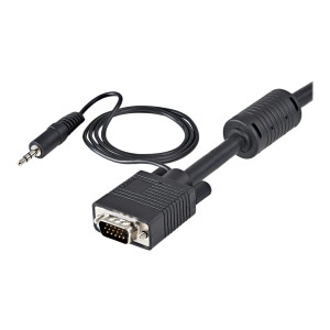 StarTech.com 5 m Monitor VGA Koaxial Videokabel mit Audio für hohe Auflösung - HD15 Stecker/Stecker - VGA-Kabel - HD-15 (VGA)