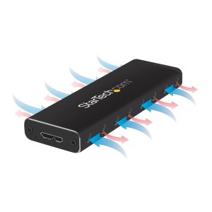 StarTech.com Box Alloggio USB 3.0 esterno per SSD SATA M.2 - Convertitore NGFF di unità SSD con UASP - Alloggiamento SSD - M.2 - M.2 - 6 Gbit/s - Collegamento del dispositivo USB - Nero